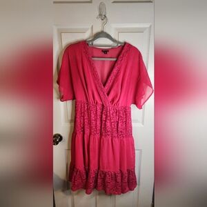 Torrid Vibrant Pink Mini Dress